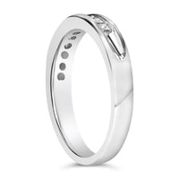 IGI Certified 1/2 Cttw Princess Cut Diamond 18K White Gold Channel Set Half Eternity Style Wedding Band Ring (H-I Color, SI2-I1 Clarity)