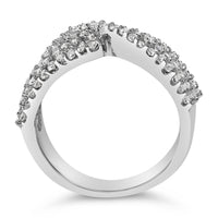 10K White Gold Diamond Bypass Ring (1 Cttw, G-H Color, SI2-I1 Clarity)