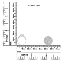 10K White Gold 1/3 Cttw Princess and Baguette Cut Diamond Bypass Style Cocktail Ring (I-J Color, I1-I2 Clarity)
