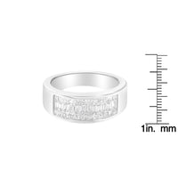14K White Gold Princess and Baguette-cut Diamond Ring (1.0 Cttw, H-I Color, VS2-SI1 Clarity)