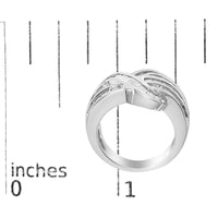 14K White Gold 2.0 Cttw Diamond Channel Set Bypass Ring