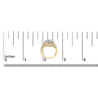 10K Yellow Gold Plated .925 Sterling Silver 1 1/2 Cttw Round-Cut Diamond Cocktail Ring (I-J Color, I1-I2 Clarity)