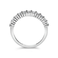 IGI Certified 1/2 Cttw Diamond 10K White Gold Prong Set Fluted Band Style Ring (I-J Color, I2-I3 Clarity)