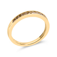 IGI Certified 1/4 Cttw Diamond 10K Yellow Gold Channel Set Band Style Ring (J-K Color, I2-I3 Clarity)