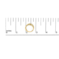 10K Yellow Gold Plated .925 Sterling Silver 1/10 Cttw Diamond Multi Row Crossover Ring Band (I-J Color, I1-I2 Clarity)