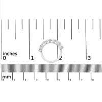 14K White Gold 3.0 Cttw Lab-Grown Diamond Shared Prong Set 6 Stone Band Ring (G-H Color, VS2-SI1 Clarity)