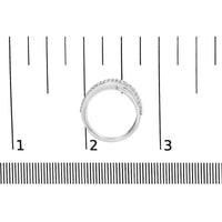 10K White Gold 1/2 Cttw Princess Diamond Split Shank Band Ring