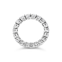14K White Gold 4.00 Cttw Round Lab-Grown Diamond Eternity Band Ring (F-G Color, VS1-VS2 Clarity)