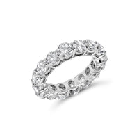 14K White Gold 6 1/4 Cttw Round Lab Grown Diamond Eternity Band Ring (F-G Color, VS1-VS2 Clarity)