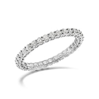 14K White Gold 1.00 Cttw Lab-Grown Diamond Shared Prong Set Eternity Band Ring (F-G Color, VS1-VS2)