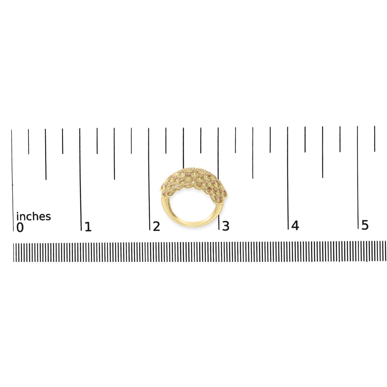 10K Yellow Gold 2.0 Cttw Brown Diamond Teardrop Design Cocktail Ring