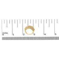 10K Yellow Gold 2.0 Cttw Brown Diamond Teardrop Design Cocktail Ring