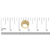 10K Yellow Gold 2.0 Cttw Brown Diamond Mesh Link Cocktail Ring