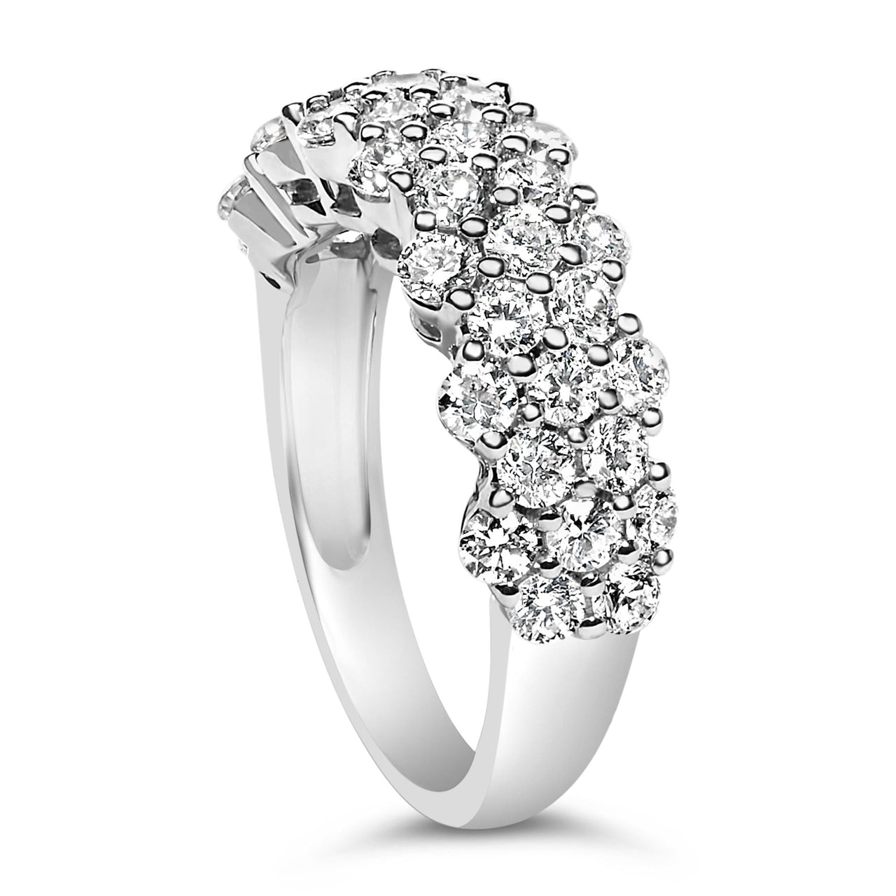 .925 Sterling Silver 2.0 cttw Lab Grown Diamond Scattered Band Ring (F-G Color, VS1-VS2 Clarity)