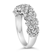 .925 Sterling Silver 2.0 cttw Lab Grown Diamond Scattered Band Ring (F-G Color, VS1-VS2 Clarity)
