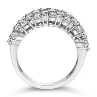 .925 Sterling Silver 2.0 cttw Lab Grown Diamond Scattered Band Ring (F-G Color, VS1-VS2 Clarity)