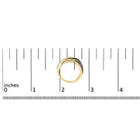 10K Yellow Gold Plated .925 Sterling Silver 1/2 Cttw Champagne Diamond Twisted Braid Band Ring