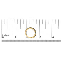 10K Yellow Gold Plated .925 Sterling Silver 3/8 Cttw Champagne Diamond Geometric Style Band Ring