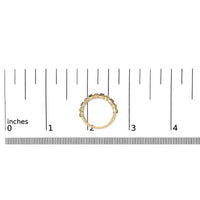 10K Yellow Gold Plated .925 Sterling Silver 3/8 Cttw Champagne Diamond Lattice Work Band Ring