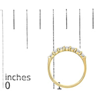 14K Gold 3/4 Cttw Diamond 7 Stone Band Ring