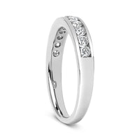 14K Gold 1/2 Cttw Round Diamond 11 Stone Channel Set Band