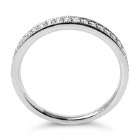 14K Gold 1/4 Cttw Round Diamond Milgrain Wedding Band