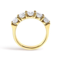 14K Gold 2.0 Cttw Round Diamond Five-Stone Band Ring
