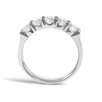 14K Gold 1.00 Cttw Diamond 5 Stone Band Ring