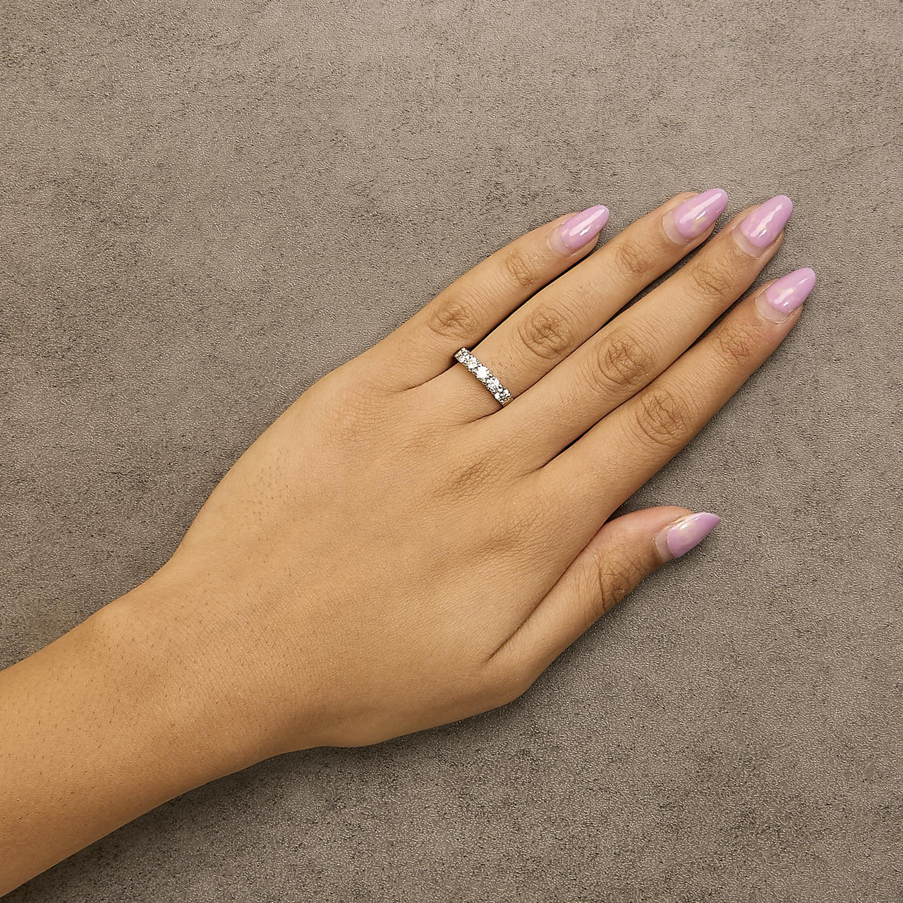 14K Gold 3/4 Cttw Diamond 5 Stone Band Ring