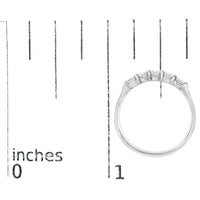 14K Gold 1/2 Cttw Round Diamond 5 stone Classic Band - Size 6.5