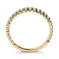 14K Gold 1/4 Cttw Round Diamond Prong Set Wedding Band