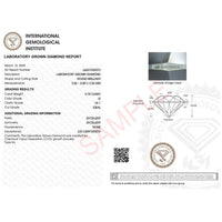 3/4 Carat Round Lab Grown IGI G/VS1 Diamond Solitaire Ring in 14K White Gold - KIAHMILLA