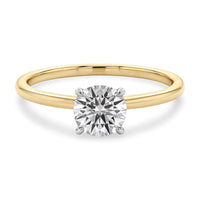 3/4 Carat Round Lab Grown IGI G/VS1 Diamond Solitaire Ring in 14K Yellow Gold - KIAHMILLA