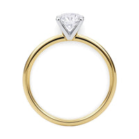3/4 Carat Round Lab Grown IGI G/VS1 Diamond Solitaire Ring in 14K Yellow Gold - KIAHMILLA