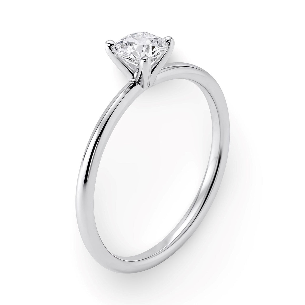 3/4 Carat Round Lab Grown IGI G/VS1 Diamond Solitaire Ring in Sterling Silver - KIAHMILLA