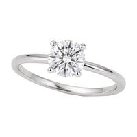 3/4 Carat Round Lab Grown IGI G/VS1 Diamond Solitaire Ring in Sterling Silver - KIAHMILLA