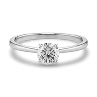 3/4 Carat Round Lab Grown IGI G/VS1 Diamond Solitaire Ring in Sterling Silver - KIAHMILLA