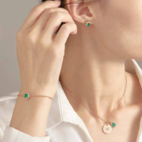 Personalized Earrings Bracelet Necklace Jewelry Set Wedding Bridesmaid Proposal Gift Box