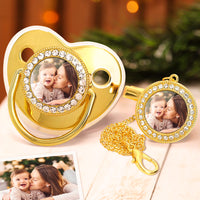 Custom Photo Baby Pacifier & Clip Set – Personalized Newborn Gift