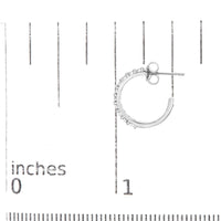 .925 Sterling Silver 1/10 Cttw Diamond Miracle Set J-Hoop Earring (I-J Color, I3 Clarity)
