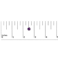 .925 Sterling Silver 6MM Bezel Set Created Gemstone Solitaire Stud Earrings