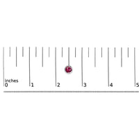 .925 Sterling Silver 6MM Bezel Set Created Gemstone Solitaire Stud Earrings