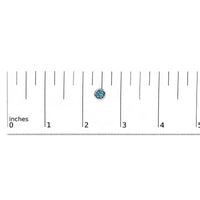 .925 Sterling Silver 6MM Bezel Set Created Gemstone Solitaire Stud Earrings