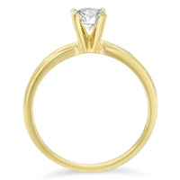 GIA Certified 14k Gold 1/2 Cttw Diamond Solitaire Engagement Ring (H Color, SI1 Clarity)