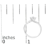 14K White Gold 4/5 Cttw Round Lab Grown Diamond Bypass Solitaire Engagement Ring (F-G Color, VS1-VS2 Clarity)