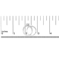 14K White Gold Lab Grown Diamond 1.0 Cttw Vintage Style Engagement Ring and Band Set