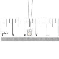 .925 Sterling Silver Created Opal and Sapphire Pendant Necklace