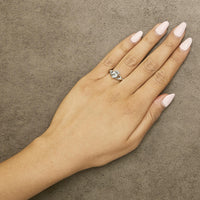 Sterling Silver Blue Topaz Heart Claddagh Ring