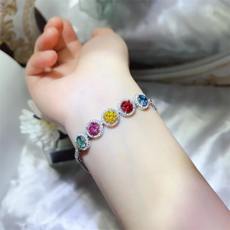 5 Carat 925 Sterling Silver Moissanite Bracelet - Coolpeacock