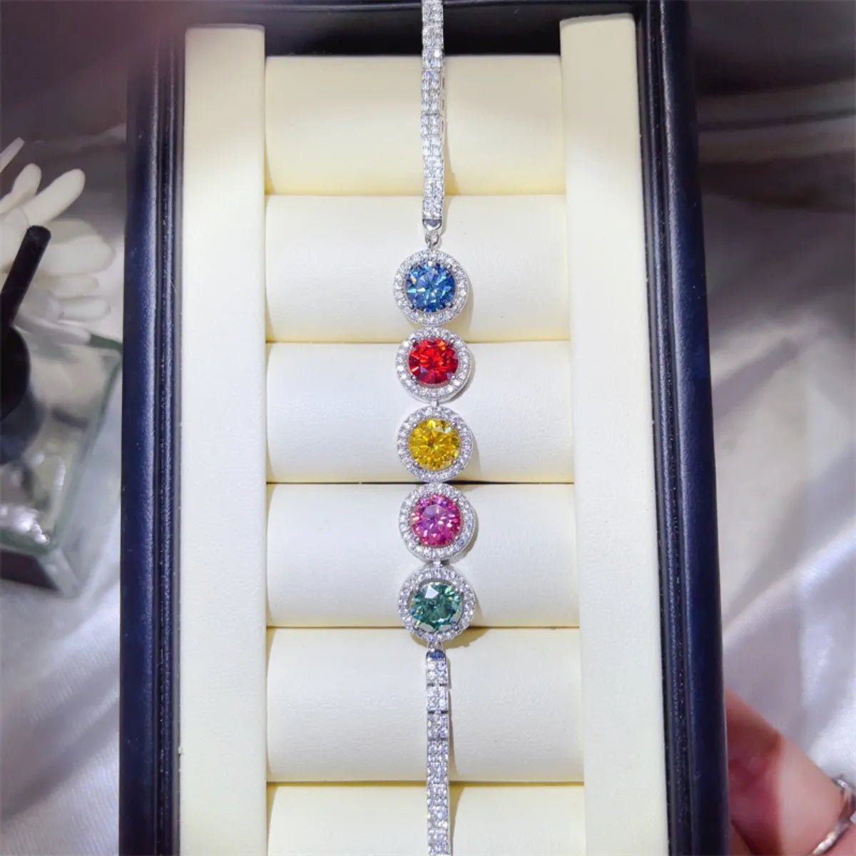 5 Carat 925 Sterling Silver Moissanite Bracelet - Coolpeacock